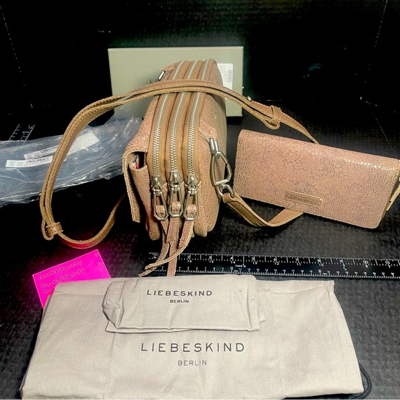 BNWT LIEBESKIND 4 Compartment Crossbody  and Matching Wallet RARE SET - Picture 8 of 16
